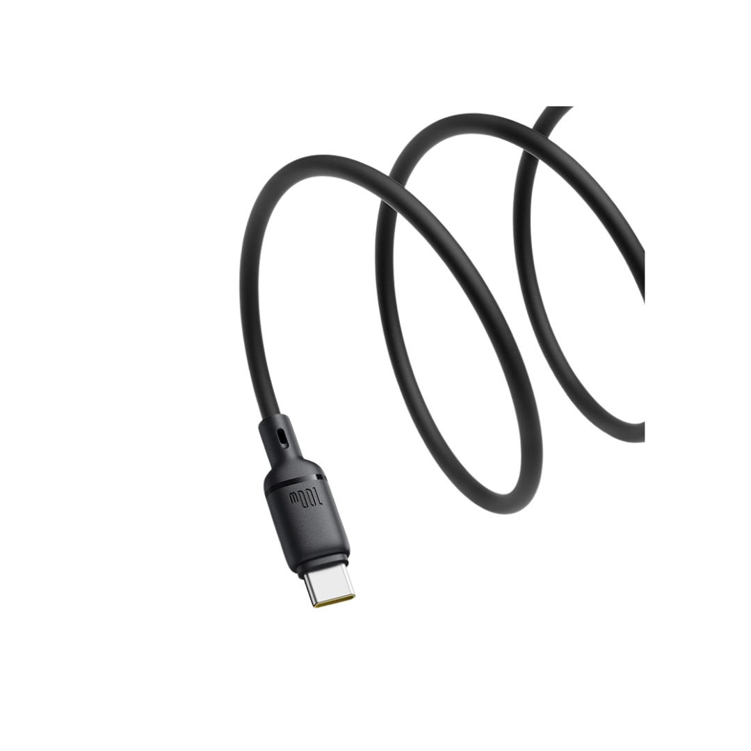 Baseus Cabo Silky Series Fast Charging Type-C To Type-C 100W 2M Cluster Preto