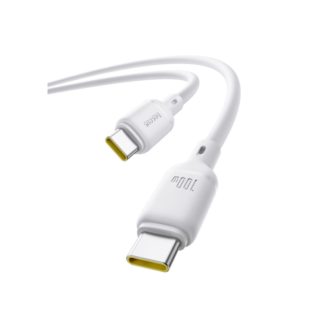 Baseus Cabo Silky Series Fast Charging Type-C To Type-C 100W 1M Moon White