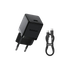 Baseus Carregador Palm Fast Charger 1C 20W EU Cluster Black (With Baseus Mini Black Cable Usb-C)