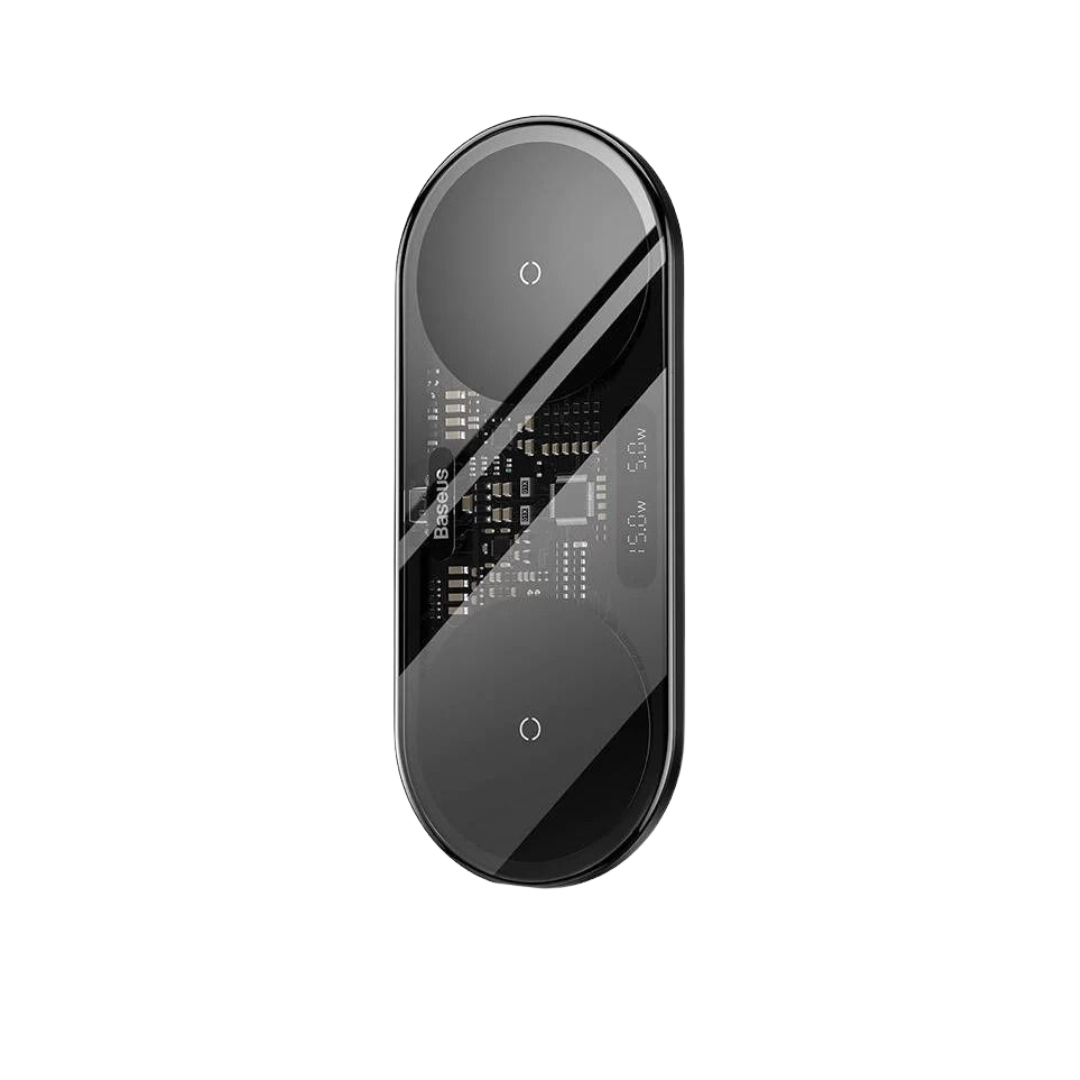 Baseus Carregador Wireless 2In1 20W Digital Led Display Preto